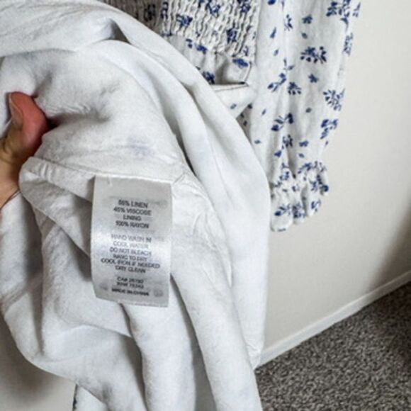 House of Harlow 1960 Linen Smocked Bodice Floral Midi Dress NWOT - Picture 5 of 6